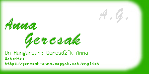 anna gercsak business card